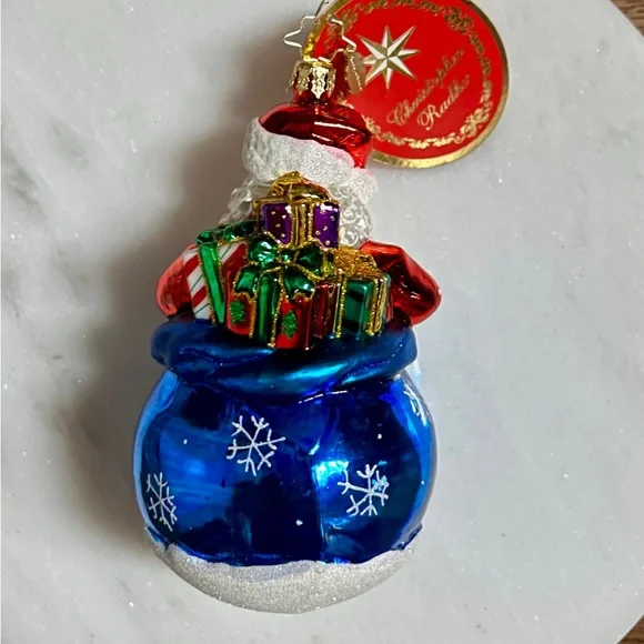 Christopher Radko 2020 “A Year Of Cheer” Red/Blue Christmas Glass Ornament ~New - Picture 10 of 15